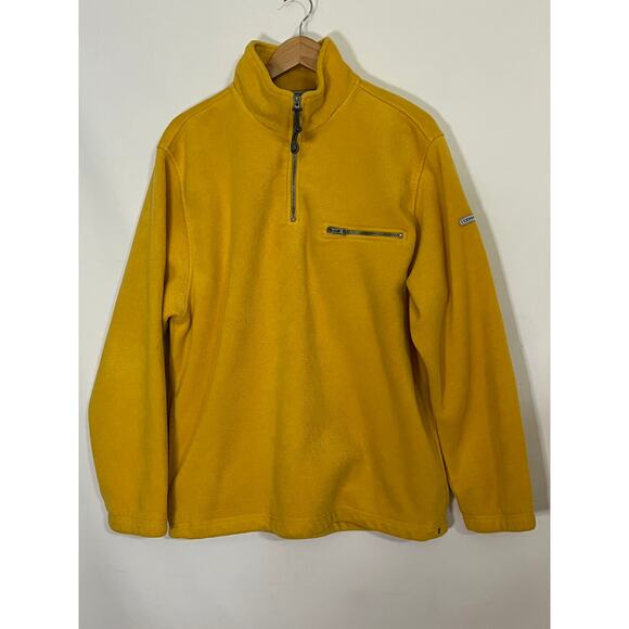Izod PerformX Men's Yellow Fleece Quarter Zip Pullover Size Large Pre-Owned - Picture 1 of 13